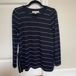 Loft - long sleeve shirt - navy - small
